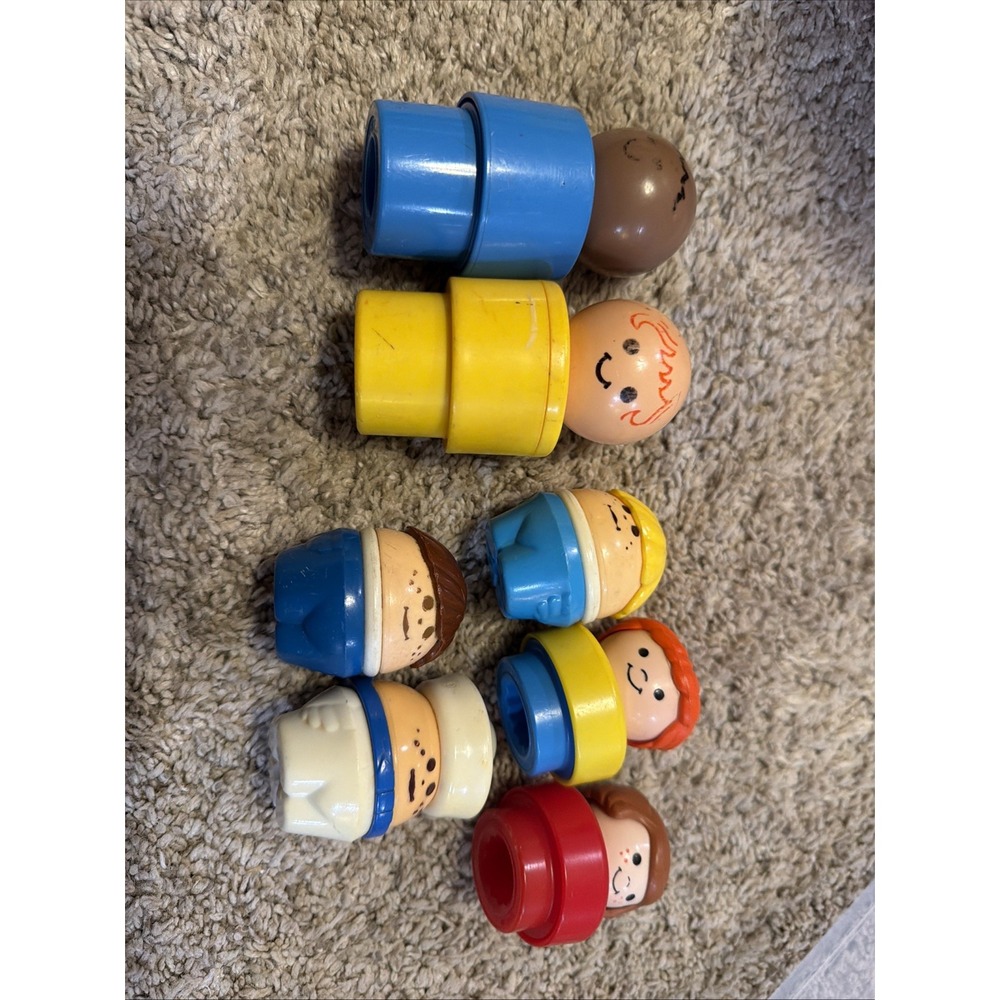 Vintage Little Tikes Toddle Tots Chunky Fisher Price People Figure Mix Lot of 7